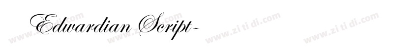 西文花体Edwardian Script字体转换